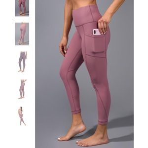 Mauve dusty rose blush Pink athletic leggings M